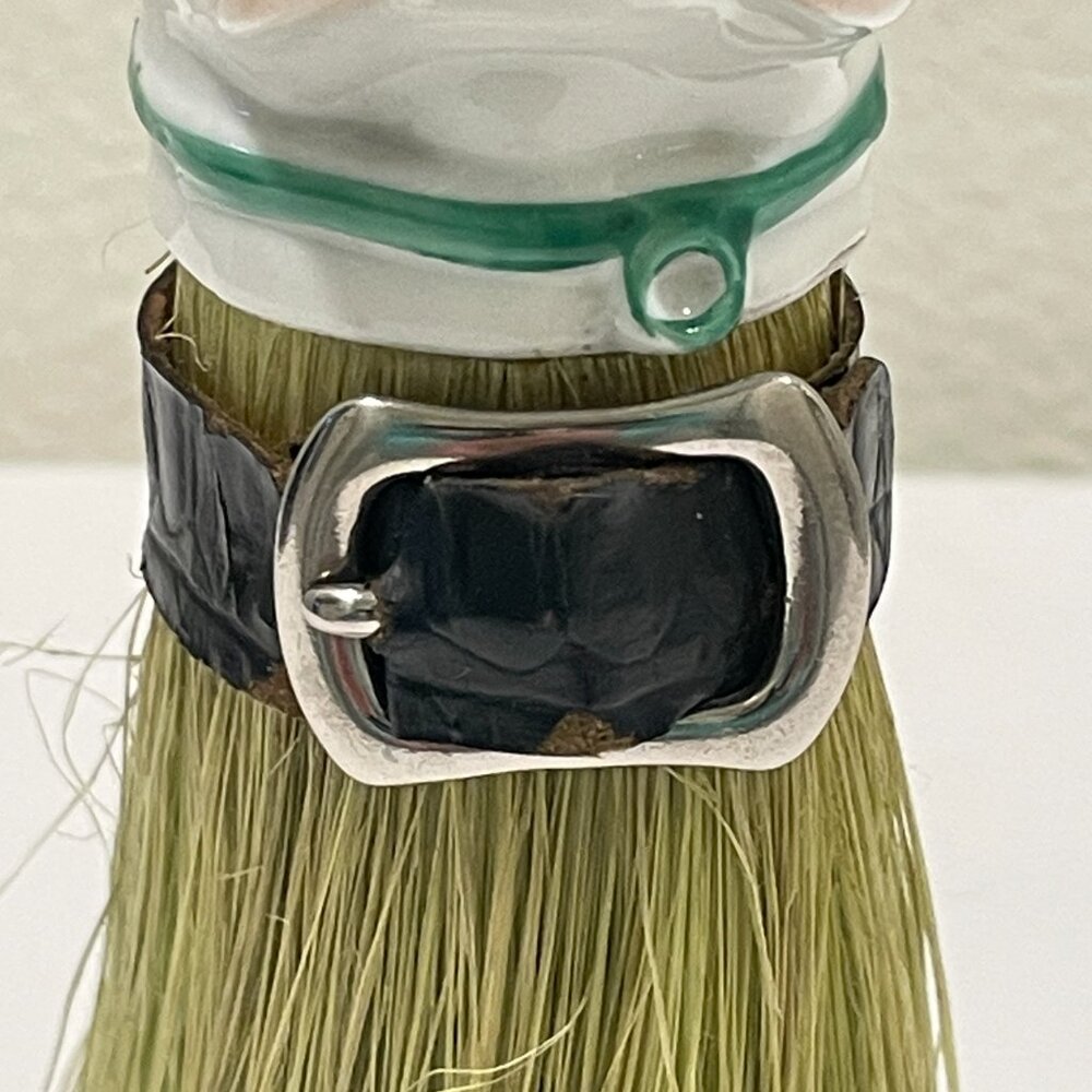 VINTAGE FRENCH BULL DOG Whisk Brush 1920s Genuine Porcelain #8575 Germany - Picture 5 of 14